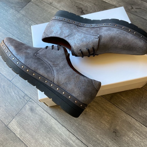 hispanitas Shoes - NEW! HISPANITAS ABBOTT WEDGE DERBY SHOES LEATHE…